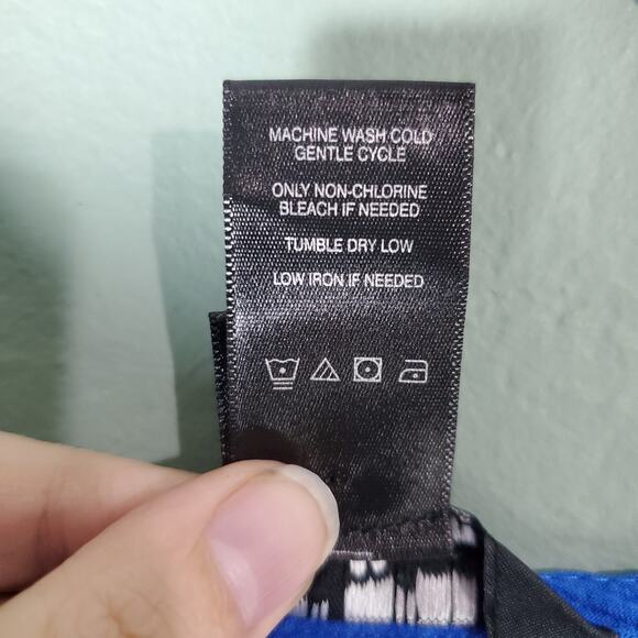 Ali Miles Womens Blue Bell Sleeve Asymmetrical Hem Cutout Tunic Top Size XL - Picture 7 of 7